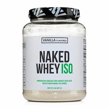 Naked Vanilla Whey Isolate Grass-Fed Protein, 24 Servings