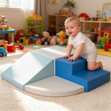 4-Piece Toddler Climbing Toys, Baby Soft Foam Climbing Blocks Set for Indoor ...