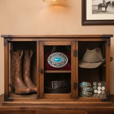 Men Silver Metal Buckle Native Ethnic Oval Shape Turquoise Blue Red Black Print