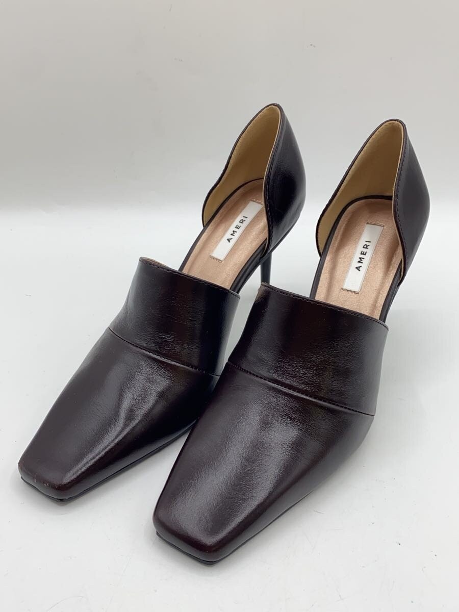 AMERI Pumps, Small, Brown, Cowhide Leather, 02021… - image 2