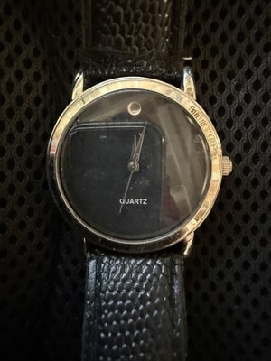 Black Dial Damaged Band Unique Larger Case Quartz Unisex Watch SKU:F