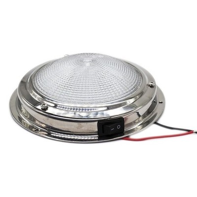 MARINE CITY 4'' LED Dome Light 304 Stainless Steel, 3W, 12V for RV, Boat Interior