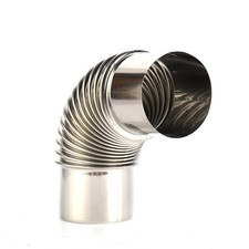 Stainless Steel 90 Degree Elbow Chimney Liner Bend 90  Multi Flue Stove Pipe