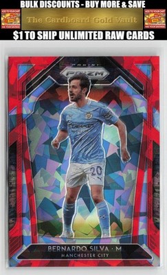 2020-21 Panini Prizm Premier League Bernardo Silva #100 Red Ice Prizm
