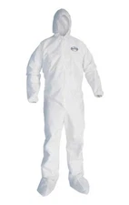 QTY: 5 NEW KleenGuard A20 49126 White Coverall XXXL 3XL w/ Hood & Boots