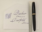 Parker English Black Senior Duofold Fountain Pen 14k Soft Gold Nib Restored — photo 2