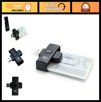 Compact USB Smart Card Reader & Writer - ACR38U-N1 for Digital Signatures, Black