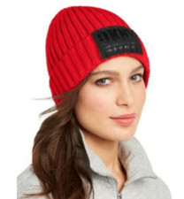 DKNY Red Fleece-Lined Knit Beanie One Size New with Tags 115