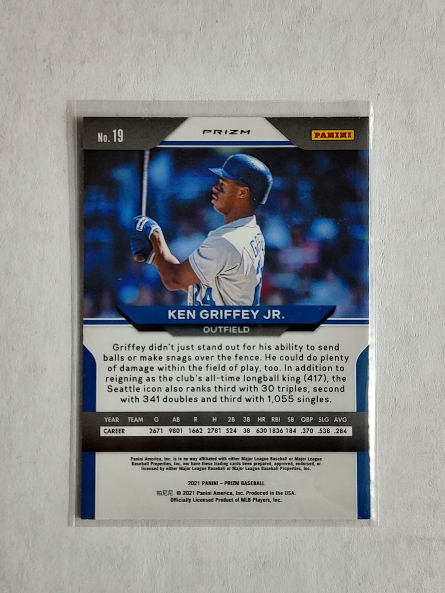 2021 PANINI PRIZM RED WHITE BLUE KEN GRIFFEY JR. BASEBALL CARD #19