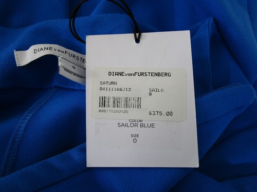 Vestido Vaina Diane von Furstenberg Mujer Azul Marinero Saturno Talla 0 Nuevo con Etiquetas $375 - Imagen 12 de 16