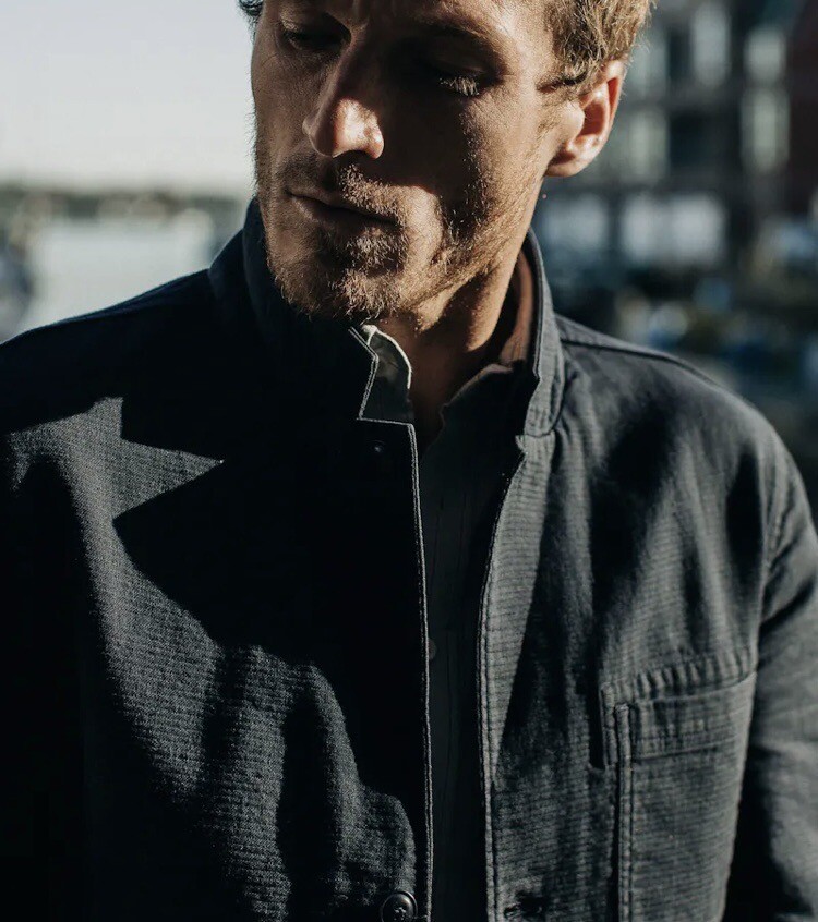 Taylor Stitch The Emerson Jacket In Navy Double Cloth 40 M New 