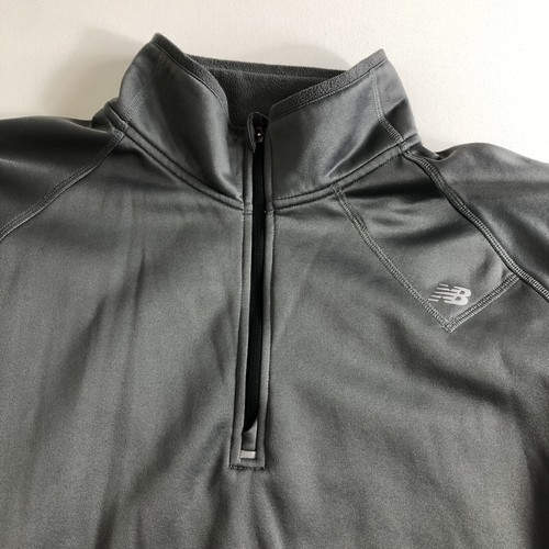 New Balance Mens Quarter Zip Sweater Size XLarge Gray Pullover - Picture 3 of 5