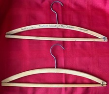 LOT OF 2 VINTAGE WOODEN HANGERS