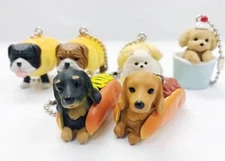 Kawaii Phone Charm Food Charm Lanyard Inupan Dog Bread Figure 1PC Random