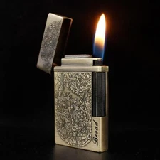 Classic Vintage Ping Sound Gas Lighter Grinding Wheel Metal Inflatable Butane