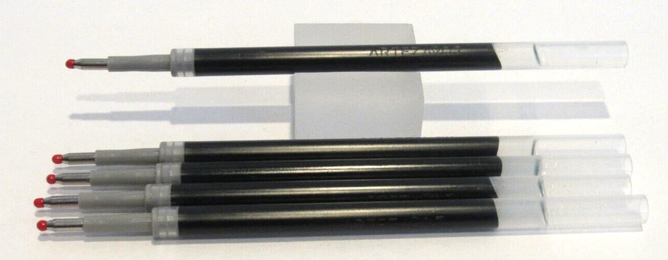 TERZETTI LOT of 10 Replacement Refills for Sharpie S-GEL Rollerball Gel Ink MED, BLACK