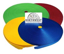 Heavy Nylon Webbing 1 yd lots, 5 to 100 piece lots - 3/4" or 1" Assorted colors