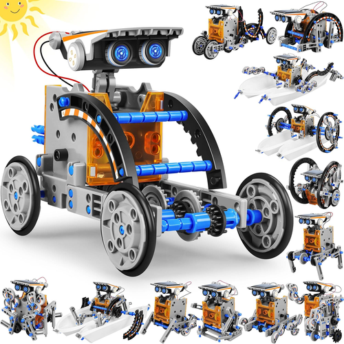 13-In-1 Solar Power Robot Building Kit for Kids Ages 8-12, DIY Science Toy