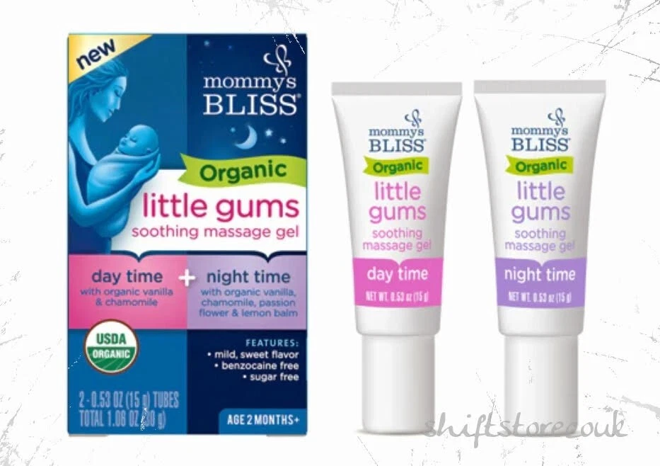 Mommy's Bliss, Organic Little Gums, Soothing Massage Gel, Day/Night Pack
Opens in a new window or ta