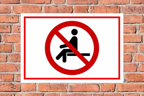 Schild - Sitzen verboten! - in 4 Größen - S00355-036 - Bild 3 von 5