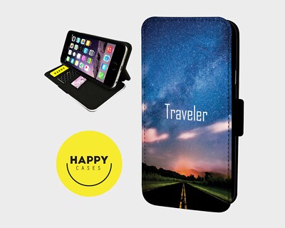 TRAVELER EXPLORE ADVENTURE - Kunstleder Flip Handyhülle - iPhone/Samsung