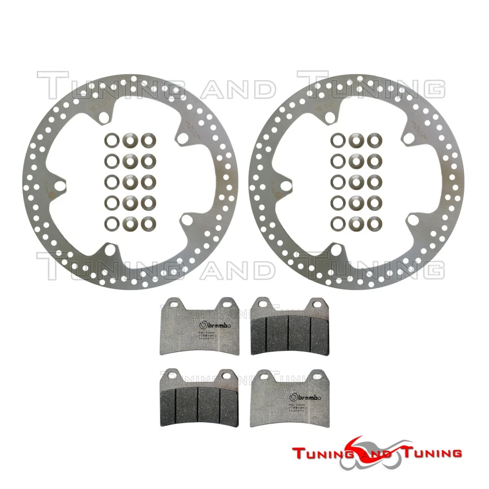 Disques frein avant BREMBO + Plaquettes RC POUR BMW F 800 R 2009 2010 2011>2014 - Photo 1/1