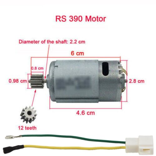 Motores Para Niños Coche Eléctrico 550 RS390 RS380 12V 6V DL555 24V 10 Dientes 1 Cm - Imagen 3 de 111