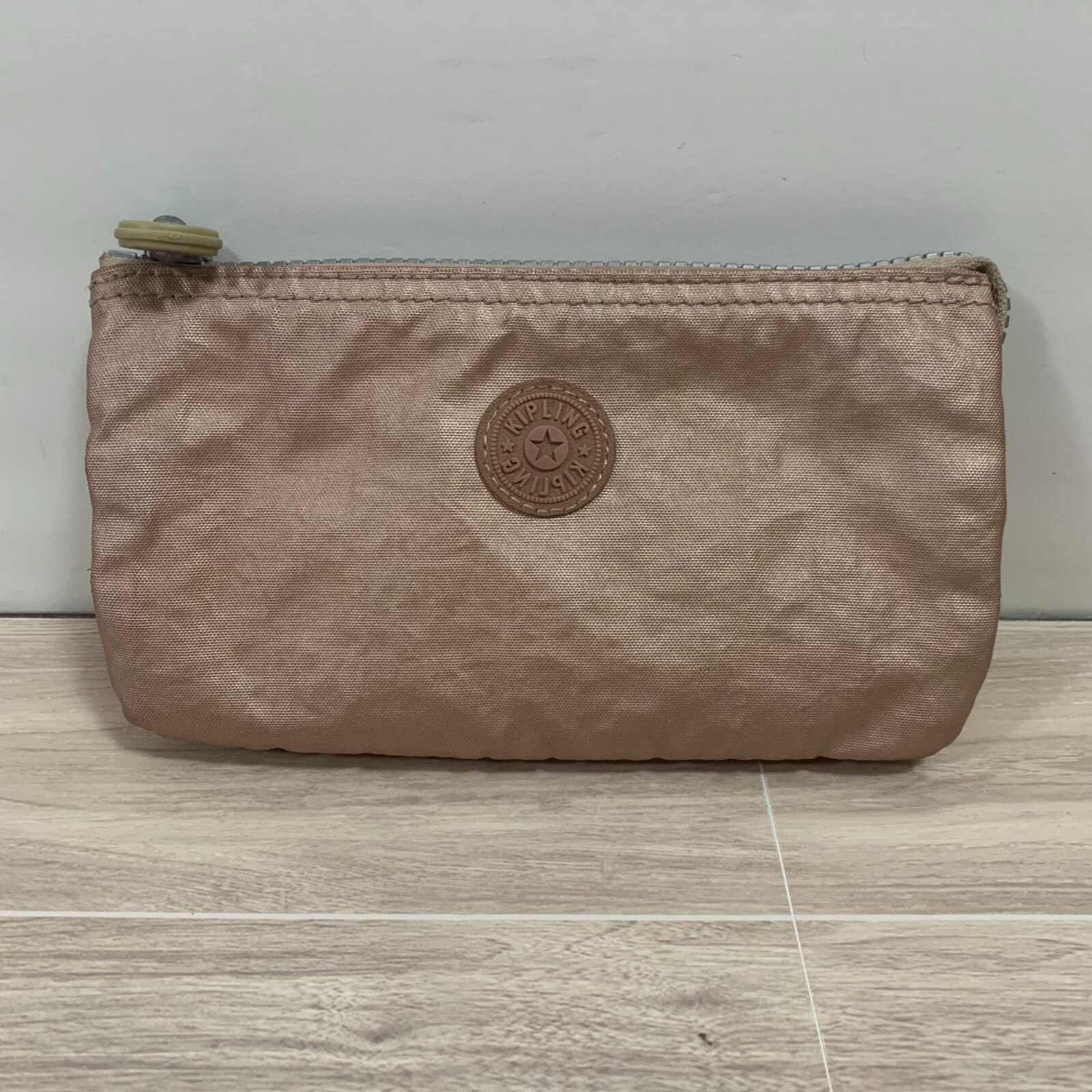 Kipling Creativity Zip Pouch Mettalic Rosegold No… - image 1