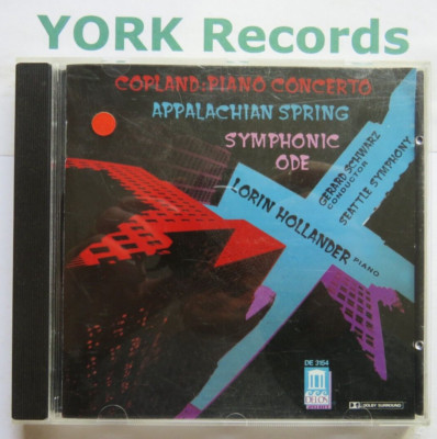 COPLAND - Piano Concerto / Appalachian Spring HOLLANDER / SCHWARZ - Ex CD Delos