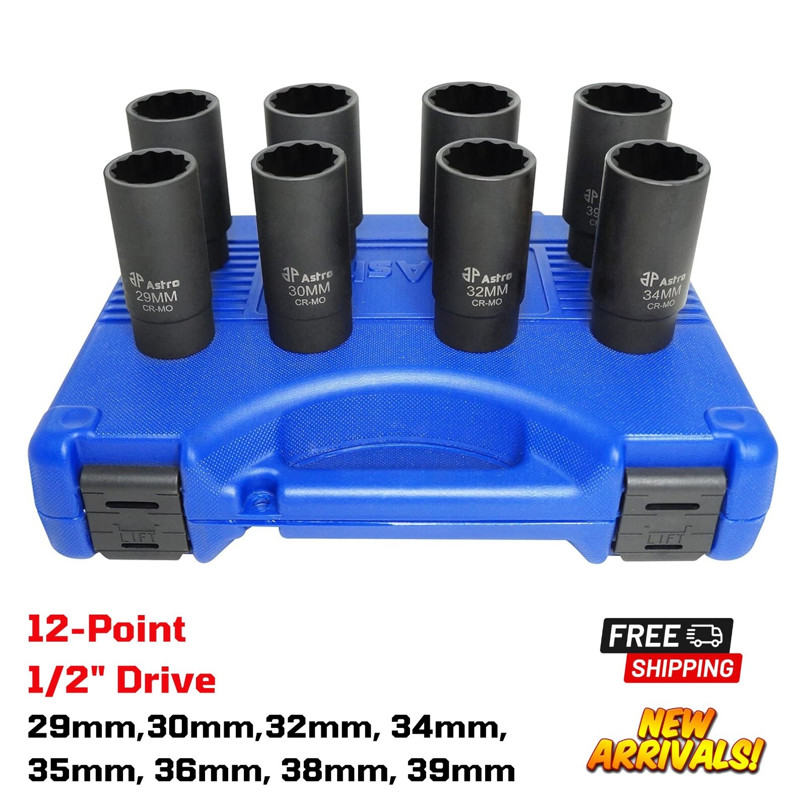 1/2-Inch Drive Lineman Deep Socket - Fits 1" 4-Point Square Nuts, 5" Long - View #10
