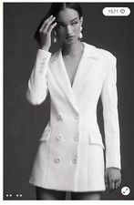 MISHA WHITE TAILORED MINI DRESS WITH - SIZE US M