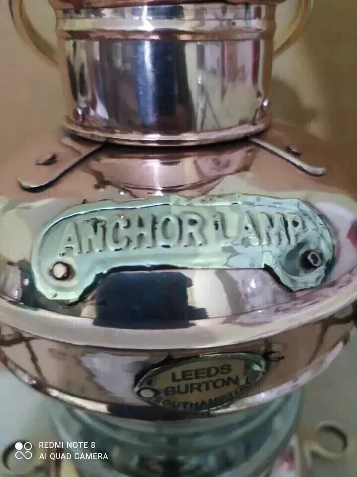 12-дюймовая медная и латунная якорная масляная лампа морской фонарь корабль лодка фонарь - Изображение 4 из 4