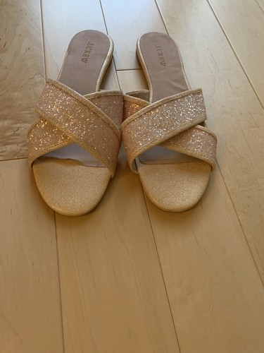 J Crew Glitzer Cora Criss Cross Glitzer Sandalen H7334 Neu mit Etikett Größe 8 - Bild 1 von 6