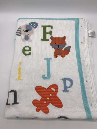 Koala Baby ABC Knit blanket Alphabet Zoo Lovey Whale Mouse Fox Owl Zebra Dog E6 - Picture 7 of 11