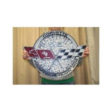 Corvette C3 25th Anniversary Emblem Steel Sign Corvette C3 25th Anniversary Emblem Steel Sign