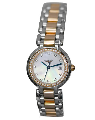 Longines PrimaLuna L8.110.5.89.6 Diamonds MOP 18k Gold Steel 26MM Ladies Quartz