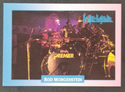 Rod Morgenstein Winger 1991 Music Rock Band Brockum Rock Star Card #84 (NM)
