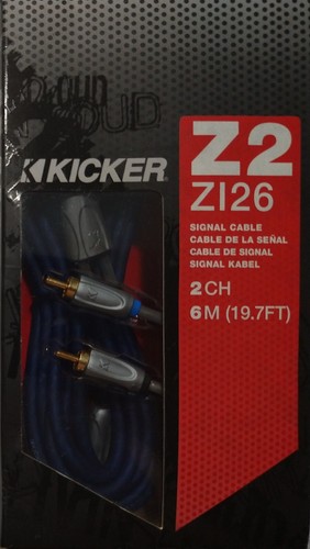 KICKER Z2 Z126 (6) METER, 19,7 FUSS 2 KANAL VERGOLDET RCA KABEL N.O.S. - Bild 1 von 2
