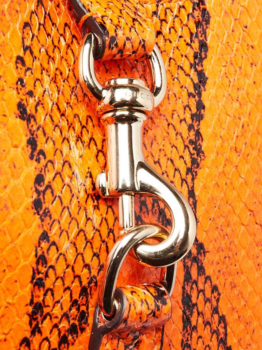 Gucci Orange/Black Python Jackie Notte Mini Chain Bag | eBay