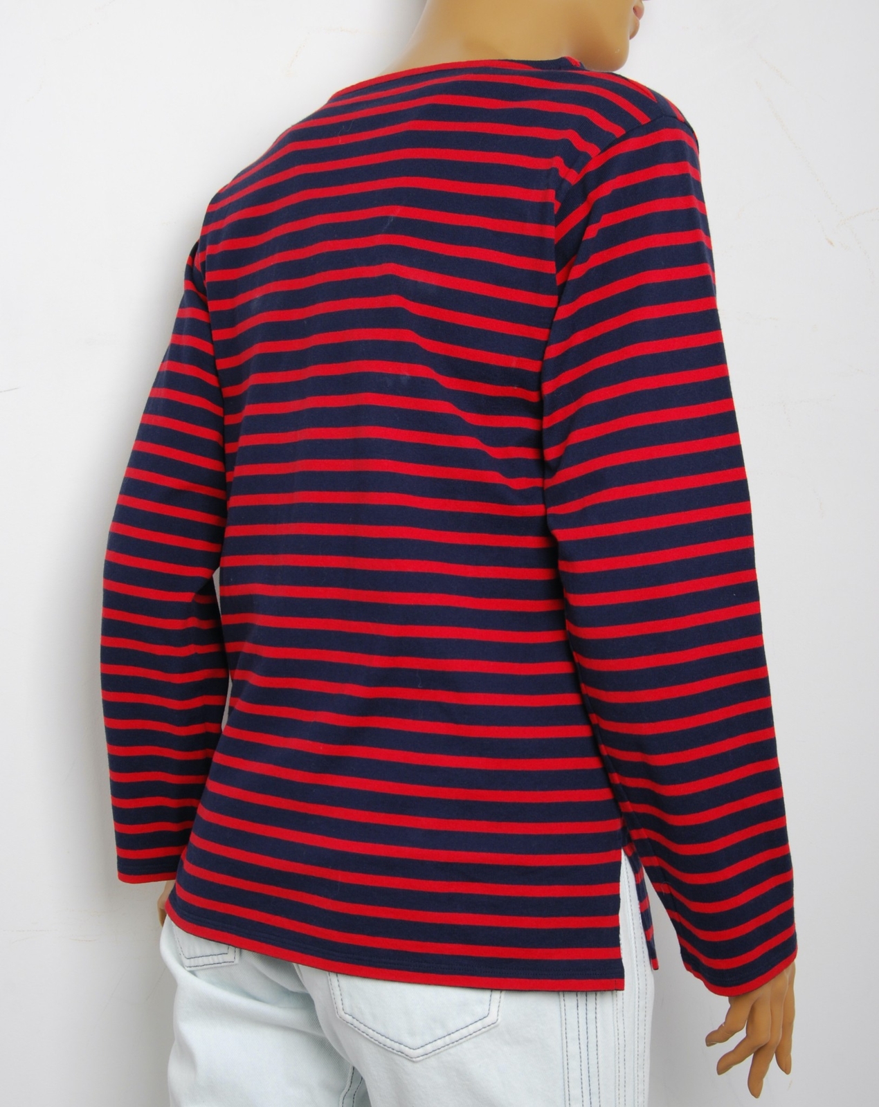 Maglione casual donna Saint Laurent 100% cotone a righe collo casual taglia M