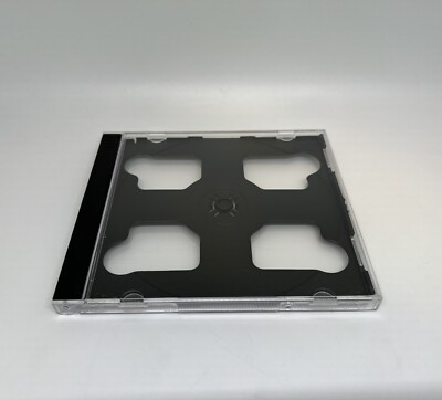 10 PCS 10.4MM SUPER SLIM 3 CD/DVD JEWEL CASE BOX, BLACK TRAY, PPS-MS-3CDBT -FTB