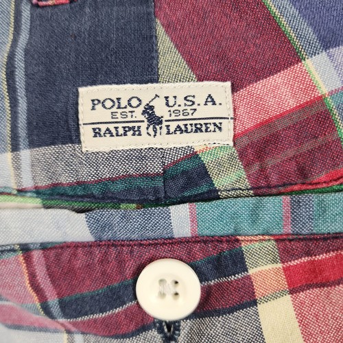 Polo Ralph Lauren Shorts Mens 36 34x8 Plaid Madras Cotton Multicolor Chino Zip - Picture 6 of 12