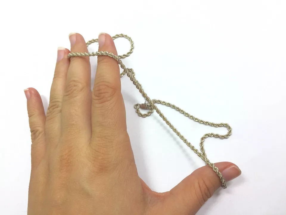 3mm Rope Twist Link Chain Necklace 24 In Long Sterling Silver 925 FMGE 18.3g