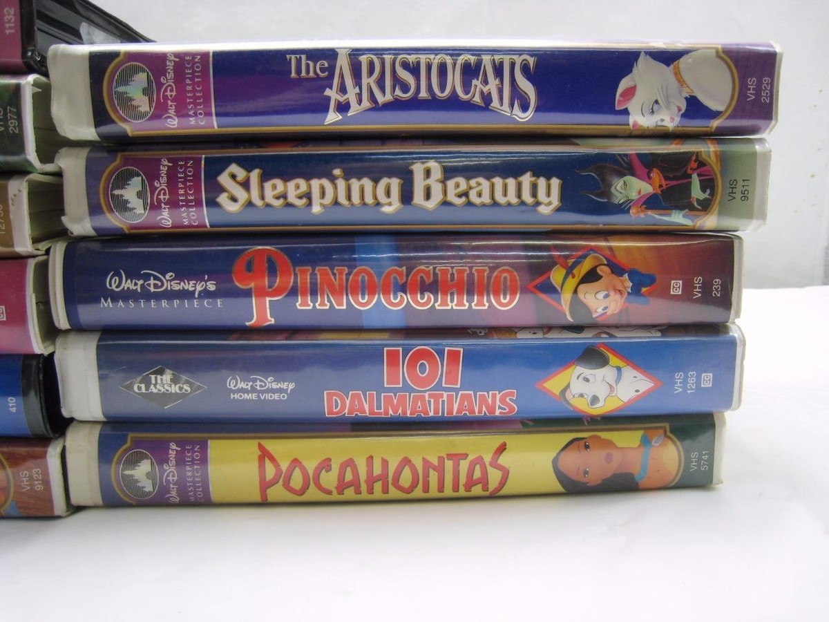 Lot of Walt Disney 17 VHS Tapes Jungle Book, Aristocats