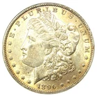 1896-O Morgan Silver Dollar $1. Certified ANACS AU55 - Rare Date - Near MS / UNC