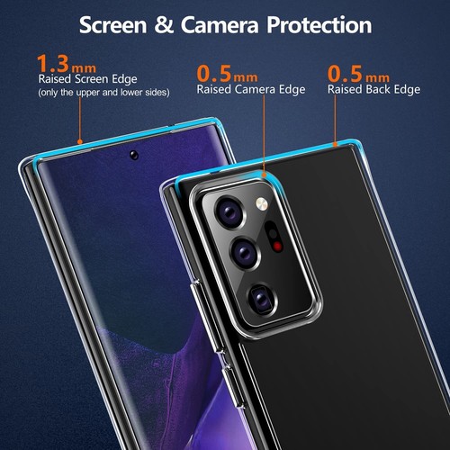 Coque téléphone pour Samsung Galaxy Note 20 Ultra 10 Plus + écran en verre trempé - Photo 4 sur 38