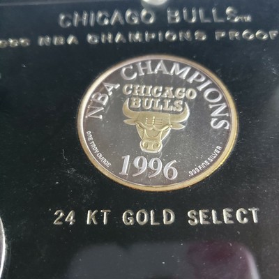 CHICAGO BULLS 95-96 .999 FINE SILVER ENVIROMINT ROUNDS 3 COIN PROOF SET 1/500
