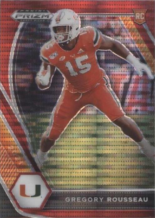 Greg Rousseau Draft 2021 Panini Prizm Draft Picks - Greg Rousseau #144 Red Pulsar Prizm (RC ...