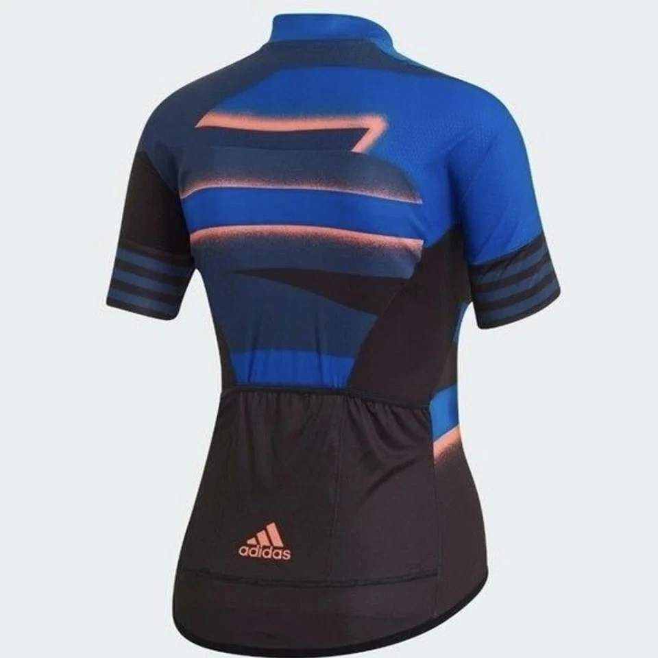 Adidas Women's Small Adistar Cycling Jersey FJ6599 Blue/Blk - MSRP $160 - Image 2 of 4
