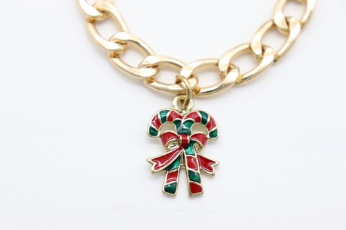 Damen 2 Stck. Stiefelkette Armbänder Westernschuh Weihnachten Zuckerstange Glitzer Anhänger - Bild 4 von 24
